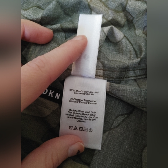 Dkny Green Casual Button Down Shirt - Picture 3 of 6